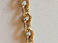 VINTAGE CHAIN NECKLACE GOLD TONE 28″ CHAIN STAMPED MADE IN W GERMANY ON CLASP