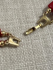 Vintage Red Acrylic Lucite Plastic Choker Collar Red Chevron Gold Necklace Fold