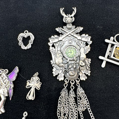 Vintage Now LOT 14 Silver Tone Pewter Pendants Charms Craft Wear Jewelry