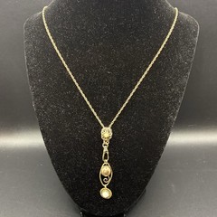 Vintage 12k Gold Filled Watch Chain FOB, ChatelaineSlide,Swivel Dog Clip, ~READ~