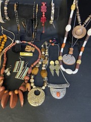Vintage To Now Boho Costume Jewelry Lot Necklace Earrings Bracelet Ring Hippie