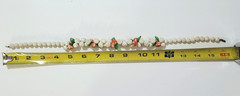 Art Deco Celluloid Rose Bud 1930s Necklace Carved Antique 16″ Long MCM