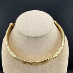 Vintage Necklace Gold Tone Choker Adjustable 16”
