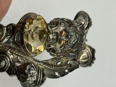 Vintage 925 Sterling Serpent Dragon Screw Hinged Bangle Bracelet 36 grams Nepal