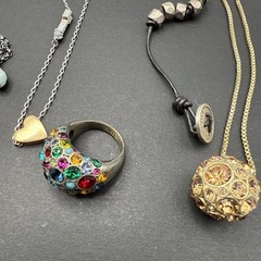 Lot Of Fossil Signed Rose Gold Tone Necklaces And Bracelet Earrings Rings J150