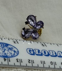 Gorgeous Small GT Violet Purple Butterfly Bug Pin Pretty Accent For Any Outfit
