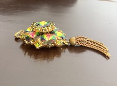 Edlee Watermelon Heliotrope Pendant w/ Tassle