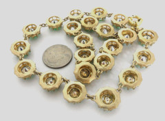 J Crew Georgian Riviere Necklace Anna Wintour Collar Chrysoprase Green Collet