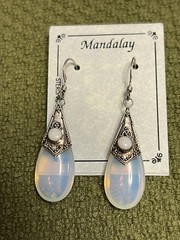 NWT MANDALAY SOUTHWESTERN NATIVE OPALITE OPAL STONE STERLING 925 EARRINGS