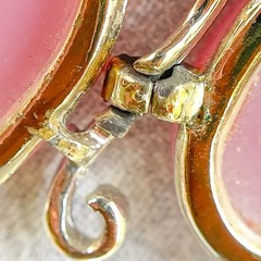 Vintage Pink Thermoset Bracelet Moonglow Atomic Mid Century Costume Jewelry