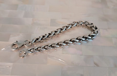 Vintage MSC 925 Sterling Silver Interwoven Link Bracelet 7.5″ L – 23.6 grams