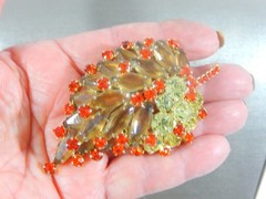 JULIANA D&E BOOK SET GRAND PARURE COFFIN RHINESTONES GOLD RED 5 PIECE SET