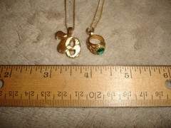 Vintage Avon 79 Charm Pendant and Unbranded 1979 Mini Senior Class Ring Pendant