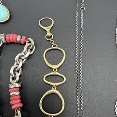 Lot Of Fossil Signed Rose Gold Tone Necklaces And Bracelet Earrings Rings J150