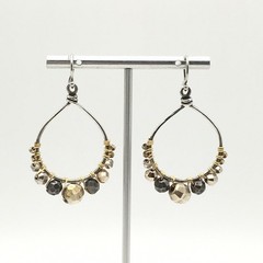 Vintage Sterling Silver Beaded Teardrop Hook Dangle Earrings 925 Tested 9.3g #10