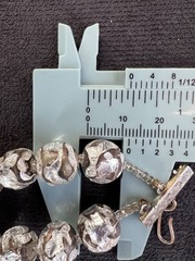 Art Deco Brown Silver Foil Glass Beads 10mm Broken Necklace Beads Only