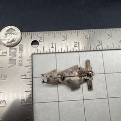 Vintage Tribal Figure 900 Silver Brooch Pin Pendant