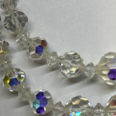Vintage/Estate Aurora Borealis Crystal Double Stand Necklace