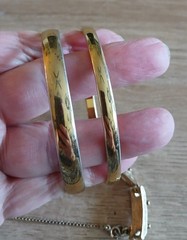 Lot 3 Vintage Bracelet MONET Gold Tone 7,5″