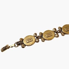 Maximal Art Collector Bracelet John Wind Various Flowers Goldplated