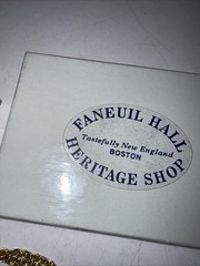 Nantucket Basket 12 Inch Gold Plated Necklace BostonHarbor Lighthouse W/penny!