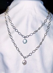 Orgami Owl Vintage Silver Tone Flat Link Chain Necklace, Signed Tag, Classic Lay