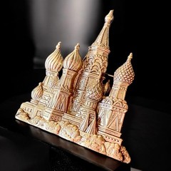 JJ Jonette Cathedral Brooch Gold Tone Vintage Russian St Basil Pin Signed
