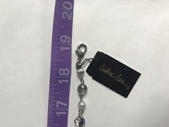 Cookie Lee Faceted glass Crystal long Silver Strand Necklace NEW 89686 $26