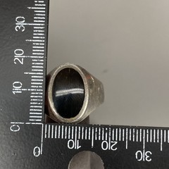 Vintage Sterling Silver Mens Statement Ring W/ Black Onyx Oval Stone Size 11.25
