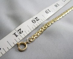 Vtg COROCRAFT Gold Tone Sliding Lariat 21″ total wearable length Necklace 849