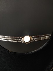 Vintage Three Strand 14.5″ Silver Tone Necklace Statement H Box Chain Unique