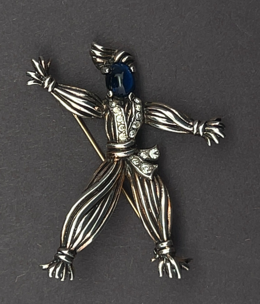 Alfred Philippe Trifari Sterling Silver Rintintin Ragdoll Brooch