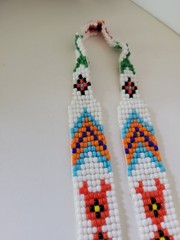Vintage Handmade Southwest Native American Seed Bead Thunderbird Necklace