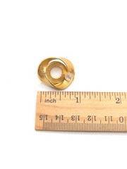 Vintage Gold Tone White Lucite 1980s 1990s Stud Earring Earrings Chunky Costume