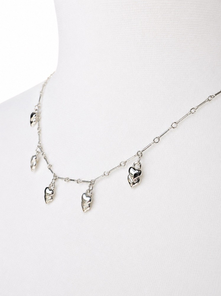 VTG 1990s Yves Saint Laurent YSL Heart Charm Necklace Stackable NWT