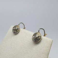 Antique Style Earrings on 18kt White Gold With Diamonds – 486