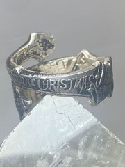 Twas the night before Christmas ring size 5.50 spoon band Gorham sterling silver