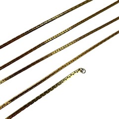 Vintage Gold Tone 59” Box Chain Opera Length Necklace and Monet Tag Bracelet
