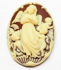 10 Different 40x30mm Victorian Beautiful Guardian Angel Cameos, All Very Nice