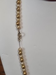 Vintage c1960s Cultured Pearl 12k Rose Gold Filled Bead Ball Necklace See Video