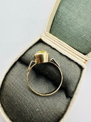 Vintage Gilt Silver Engagement Ring 875 soviet Women’s Jewelry