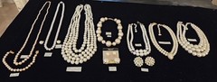 Vintage Mod Faux Pearl Jewlery Lot Of 61. 6lbs+.24 Signed Monet Anne Klein Avon