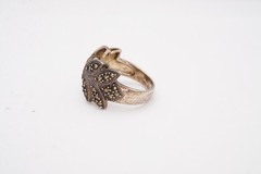 Vintage Sterling Silver 925 Marcasite Ring Size 8.75