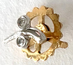 VINTAGE PLATINUM & DIAMOND LAPEL PIN