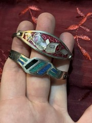 jewelry lot- “Alpaca, Mexico” & Peruvian Bracelets & Earrings