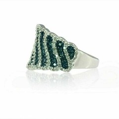 4.50 Ct Sapphire & Emerald Art Deco Vintage Engagement Ring 925 Sterling Silver