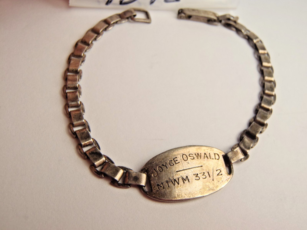 Vintage World War II-era Sterling Identification Bracelet 6 3/4″ Long