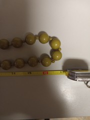 17 Inches Butterscotch Bakelite Beaded necklace Long Tested
