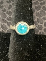 A Group Lot Of 6 Art Deco 925 Sterling Silver Rings Rhinestones Faux Turquoise