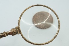 ANTIQUE ENGLISH GOLD CASED QUIZZING GLASS / QUIZZER c1840